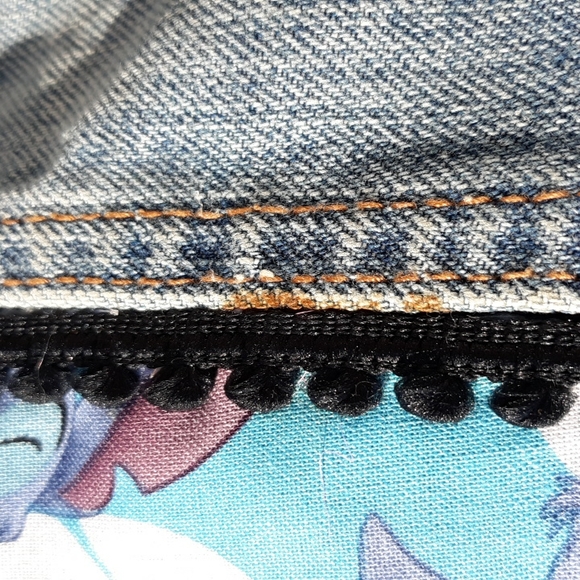 Levis XS Stitch Customized Distressed Jean Denim Jacket - Picture 10 of 17